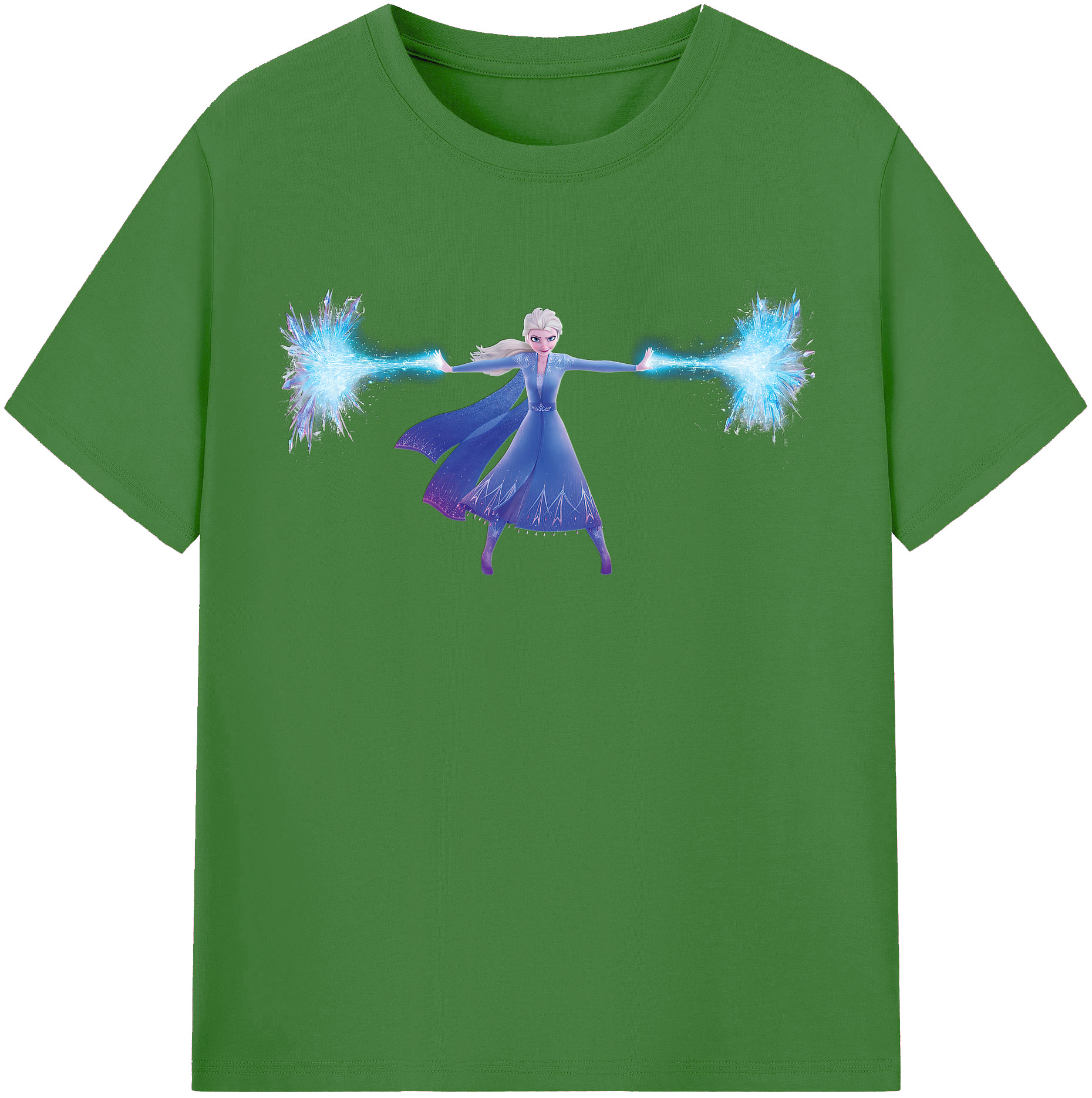 （画像用） アナと雪の女王 アンナ エルサ Frozen Anna Elsa レディースカジュアルプリントTシャツ（綿100％）